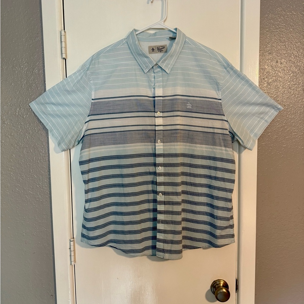 Men's Striped Short Sleeve Shirt